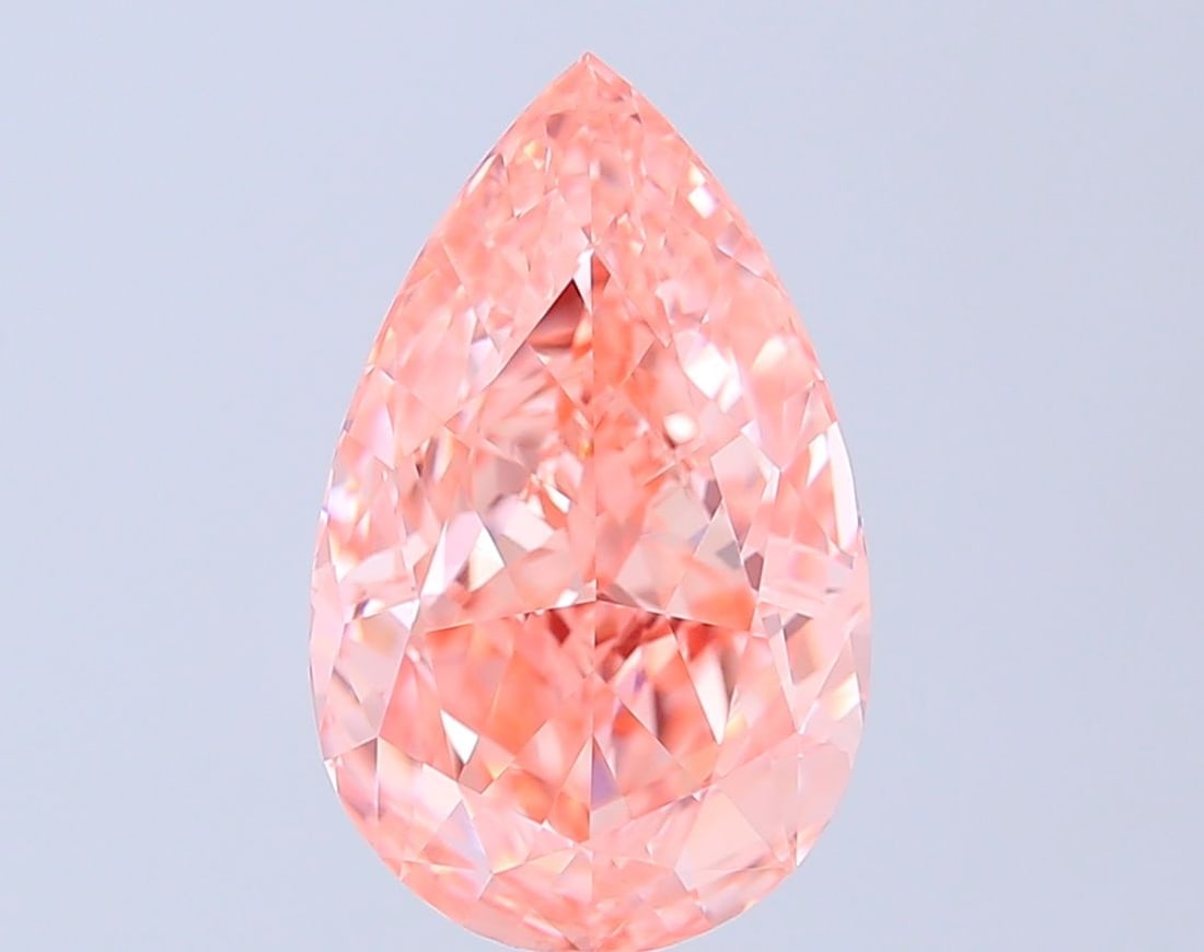 Loose Diamond - PEAR 4.73ct Fancy Vivid Pink VVS2: Loose Diamond - PEAR 4.73ct Fancy Vivid Pink VVS2 Source: This is a real non-mined Diamond that has been grown in a lab Shape: PEAR Carats: 4.73 Color: Fancy Vivid Pink Certification: IGI Video: