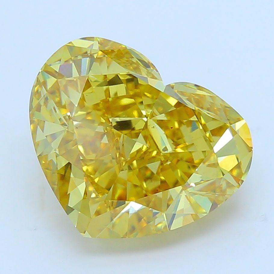 Loose Diamond - HEART 10.01ct Fancy Intense Yellow VS1: Loose Diamond - HEART 10.01ct Fancy Intense Yellow VS1 Source: This is a real non-mined Diamond that has been grown in a lab Shape: HEART Carats: 10.01 Color: Fancy Intense Yellow Certification: IGI V