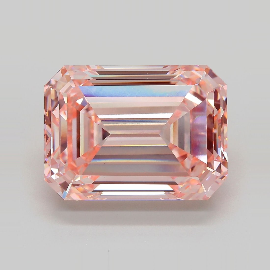 Loose Diamond - EMERALD 19.01ct Fancy Intense Pink VVS2: Loose Diamond - EMERALD 19.01ct Fancy Intense Pink VVS2 Source: This is a real non-mined Diamond that has been grown in a lab Shape: EMERALD Carats: 19.01 Color: Fancy Intense Pink Certification: IGI 