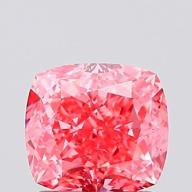 Loose Diamond - CUSHION MODIFIED 1.51ct Fancy Vivid Pink VS1: Loose Diamond - CUSHION MODIFIED 1.51ct Fancy Vivid Pink VS1 Source: This is a real non-mined Diamond that has been grown in a lab Shape: CUSHION MODIFIED Carats: 1.51 Color: Fancy Vivid Pink
