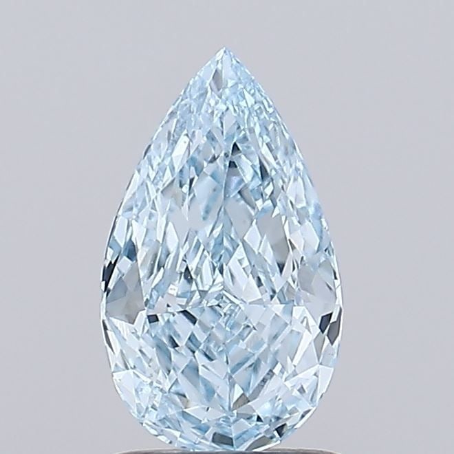 Loose Diamond - PEAR 0.98ct Fancy Vivid Blue VVS2: Loose Diamond - PEAR 0.98ct Fancy Vivid Blue VVS2 Source: This is a real non-mined Diamond that has been grown in a lab Shape: PEAR Carats: 0.98 Color: Fancy Vivid Blue Certification: IGI Video: