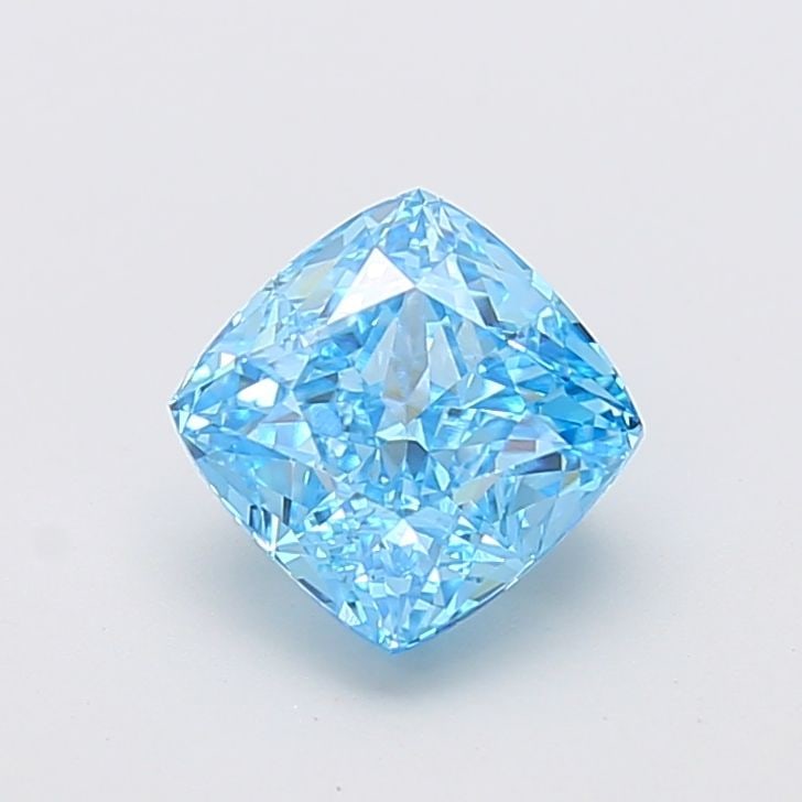 Loose Diamond - CUSHION MODIFIED 2.5ct Fancy Vivid Blue VVS2: Loose Diamond - CUSHION MODIFIED 2.5ct Fancy Vivid Blue VVS2 Source: This is a real non-mined Diamond that has been grown in a lab Shape: CUSHION MODIFIED Carats: 2.5 Color: Fancy Vivid Blue Certifica