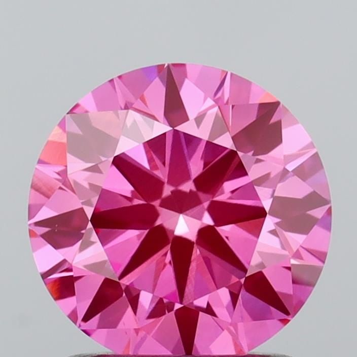 Ideal Loose Diamond - ROUND 1.37ct Fancy Vivid Pink VVS2: Ideal Loose Diamond - ROUND 1.37ct Fancy Vivid Pink VVS2 Source: This is a real non-mined Diamond that has been grown in a lab Shape: ROUND Carats: 1.37 Color: Fancy Vivid Pink Certification: IGI