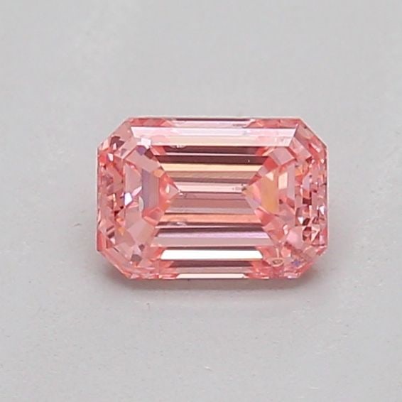 Loose Diamond - EMERALD 0.27ct Fancy Vivid Pink SI1: Loose Diamond - EMERALD 0.27ct Fancy Vivid Pink SI1 Source: This is a real non-mined Diamond that has been grown in a lab Shape: EMERALD Carats: 0.27 Color: Fancy Vivid Pink Certification: IGI Additio