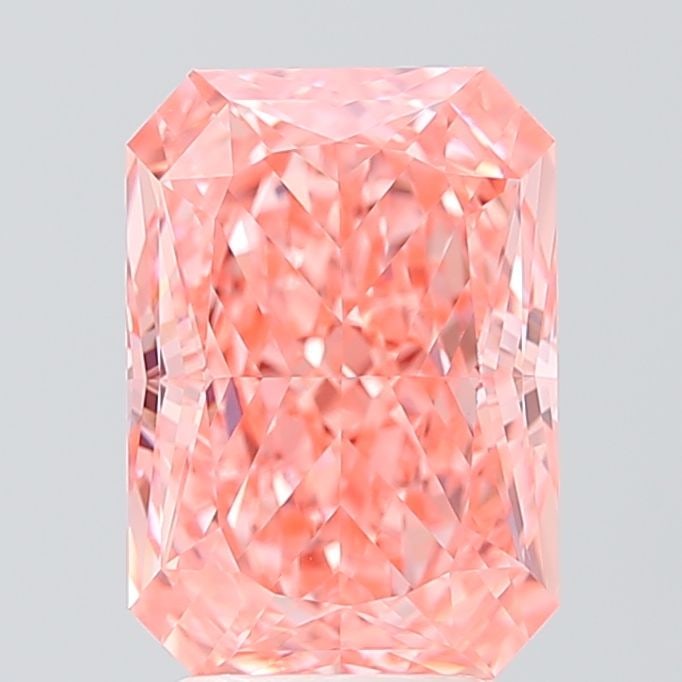 Loose Diamond - RADIANT 4.14ct Fancy Vivid Pink VVS2: Loose Diamond - RADIANT 4.14ct Fancy Vivid Pink VVS2 Source: This is a real non-mined Diamond that has been grown in a lab Shape: RADIANT Carats: 4.14 Color: Fancy Vivid Pink Certification: IGI