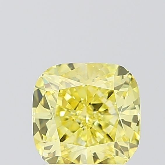 Loose Diamond - CUSHION BRILLIANT 1.55ct Fancy Vivid Yellow VS1: Loose Diamond - CUSHION BRILLIANT 1.55ct Fancy Vivid Yellow VS1 Source: This is a real non-mined Diamond that has been grown in a lab Shape: CUSHION BRILLIANT Carats: 1.55 Color: Fancy Vivid Yellow Ce