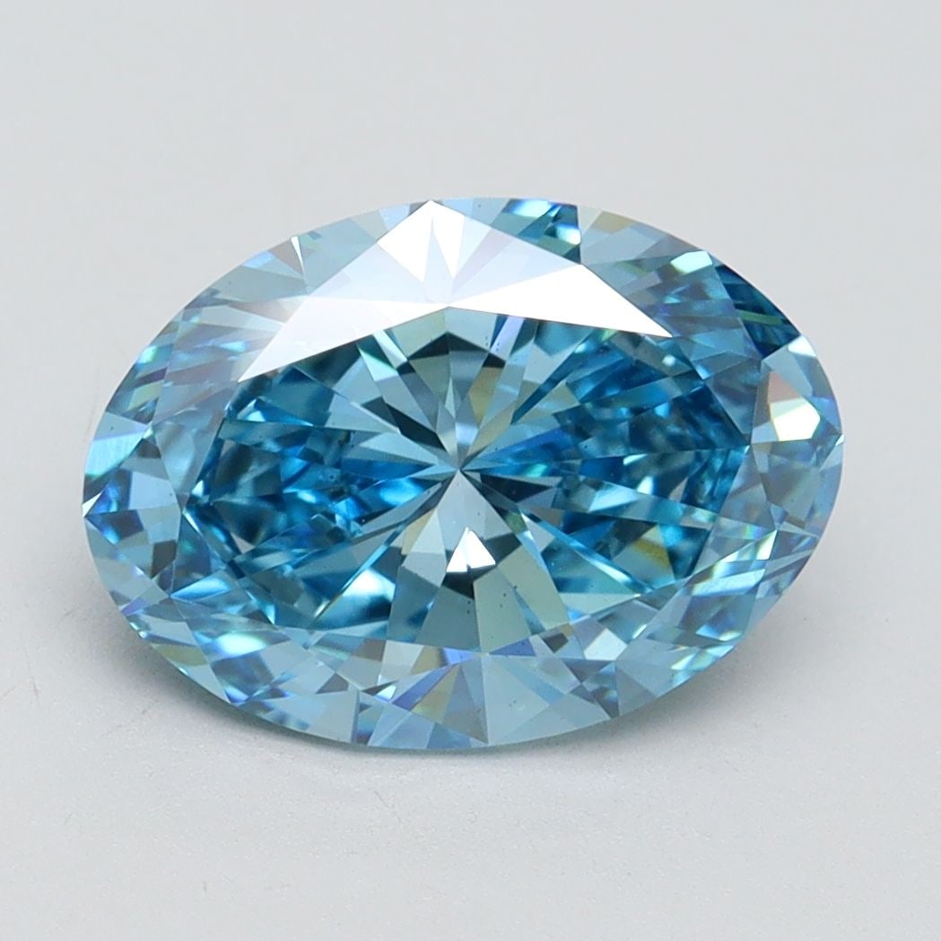 Loose Diamond - OVAL 3.02ct Fancy Vivid Blue VS2: Loose Diamond - OVAL 3.02ct Fancy Vivid Blue VS2 Source: This is a real non-mined Diamond that has been grown in a lab Shape: OVAL Carats: 3.02 Color: Fancy Vivid Blue Certification: IGI Video: Video