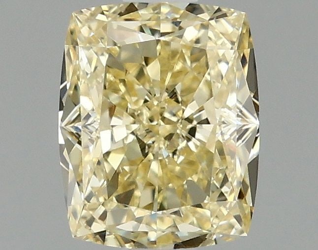 Loose Diamond - CUSHION MODIFIED 1.04ct Fancy Yellow VVS2: Loose Diamond - CUSHION MODIFIED 1.04ct Fancy Yellow VVS2 Source: This is a real non-mined Diamond that has been grown in a lab Shape: CUSHION MODIFIED Carats: 1.04 Color: Fancy Yellow Certification: 