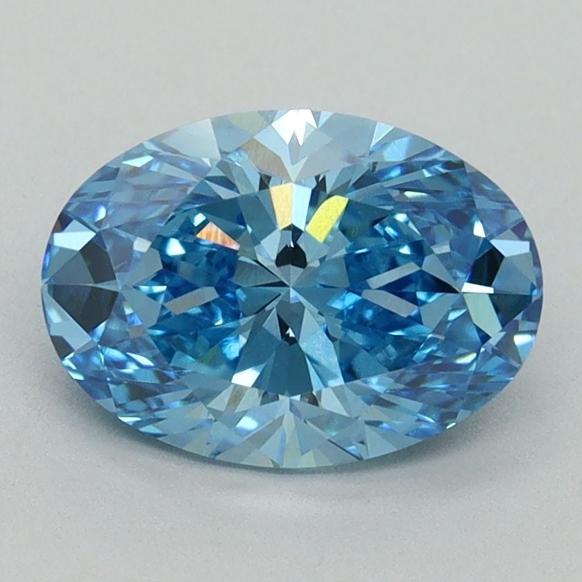 Loose Diamond - OVAL 2.02ct Fancy Vivid Blue VVS2: Loose Diamond - OVAL 2.02ct Fancy Vivid Blue VVS2 Source: This is a real non-mined Diamond that has been grown in a lab Shape: OVAL Carats: 2.02 Color: Fancy Vivid Blue Certification: IGI Video: