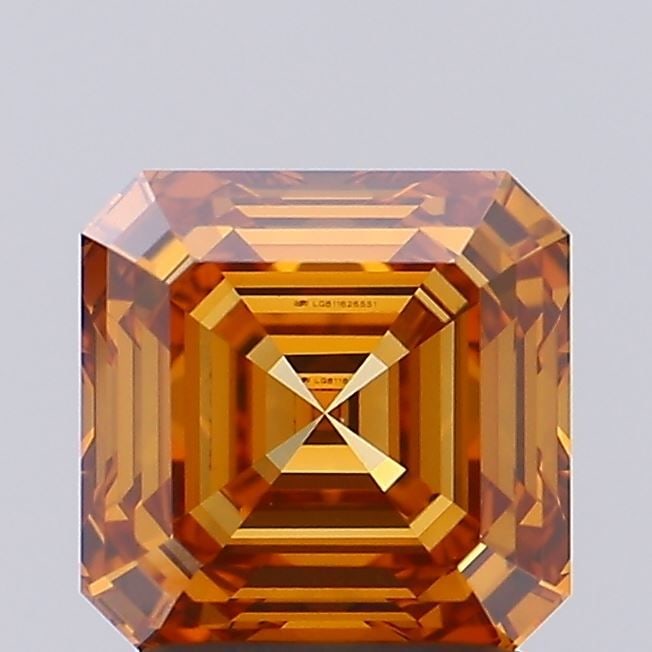 Loose Diamond - ASSCHER 2.0ct Fancy Light Orangey Brown VVS2: Loose Diamond - ASSCHER 2.0ct Fancy Light Orangey Brown VVS2 Source: This is a real non-mined Diamond that has been grown in a lab Shape: ASSCHER Carats: 2.0 Color: Fancy Light Orangey Brown Certifica