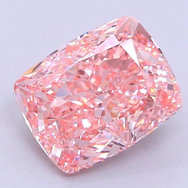 Loose Diamond - CUSHION MODIFIED 2.84ct Fancy Vivid Pink VVS1: Loose Diamond - CUSHION MODIFIED 2.84ct Fancy Vivid Pink VVS1 Source: This is a real non-mined Diamond that has been grown in a lab Shape: CUSHION MODIFIED Carats: 2.84 Color: Fancy Vivid Pink Certifi