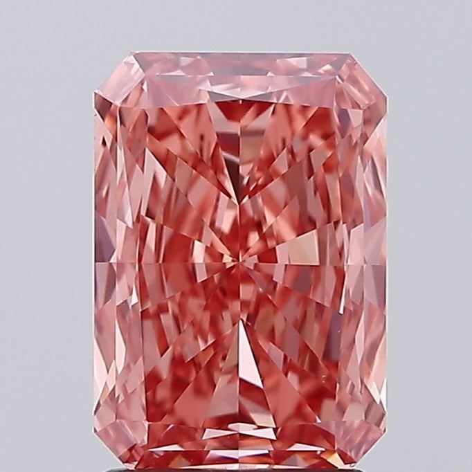 Loose Diamond - RADIANT 2.01ct Fancy Vivid Pink VVS2: Loose Diamond - RADIANT 2.01ct Fancy Vivid Pink VVS2 Source: This is a real non-mined Diamond that has been grown in a lab Shape: RADIANT Carats: 2.01 Color: Fancy Vivid Pink Certification: IGI Video: