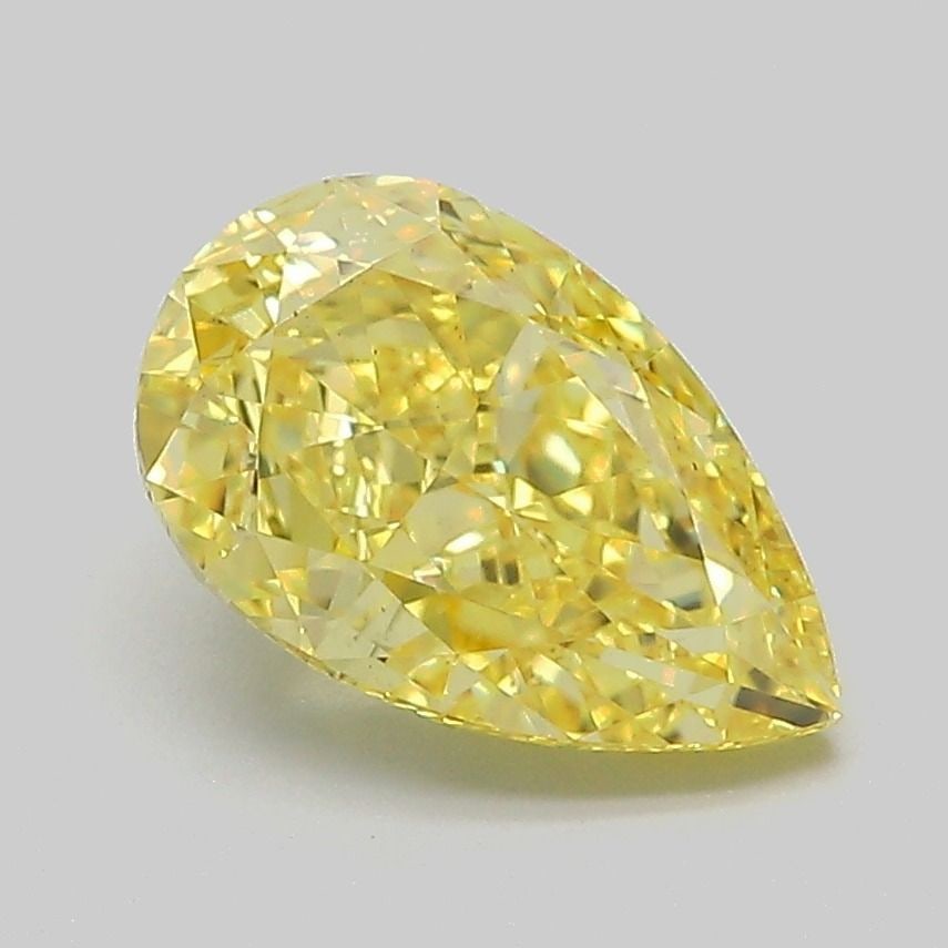 Loose Diamond - PEAR 2.04ct Fancy Vivid Yellow VS2: Loose Diamond - PEAR 2.04ct Fancy Vivid Yellow VS2 Source: This is a real non-mined Diamond that has been grown in a lab Shape: PEAR Carats: 2.04 Color: Fancy Vivid Yellow Certification: IGI Video: