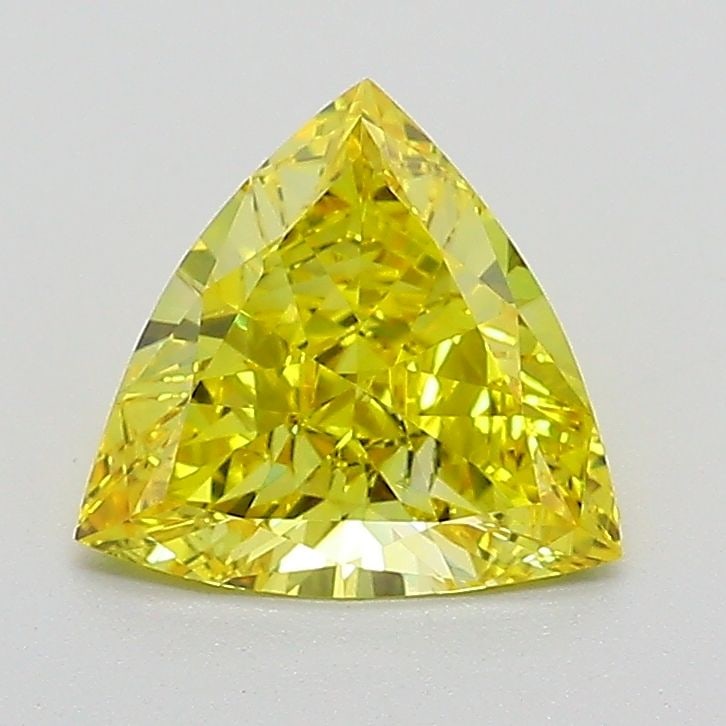 Loose Diamond - TRIANGULAR 0.87ct Fancy Vivid Yellow VS1: Loose Diamond - TRIANGULAR 0.87ct Fancy Vivid Yellow VS1 Source: This is a real non-mined Diamond that has been grown in a lab Shape: TRIANGULAR Carats: 0.87 Color: Fancy Vivid Yellow Certification: I