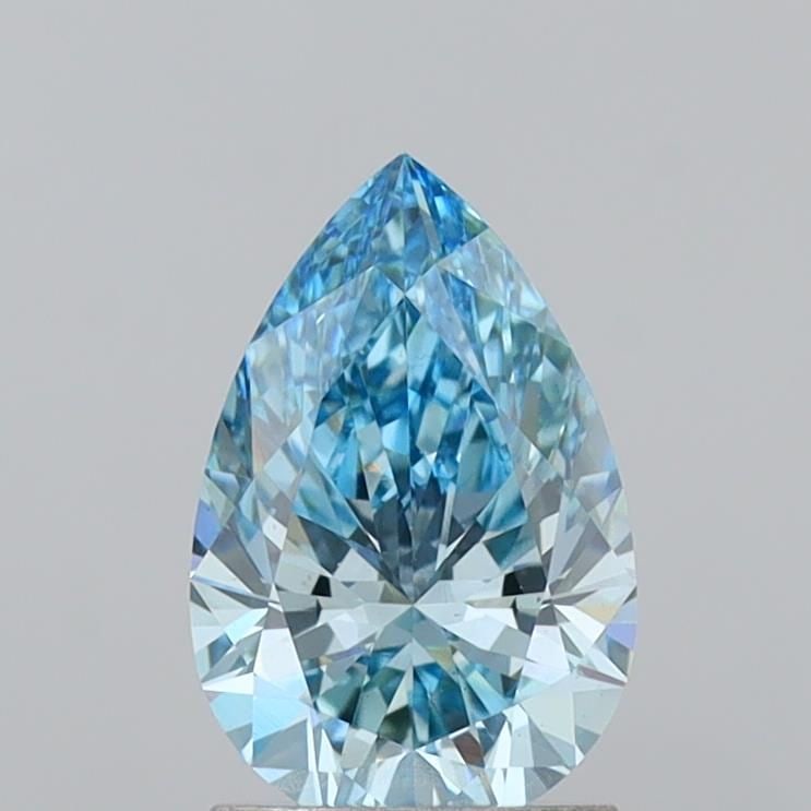 Loose Diamond - PEAR 1.56ct Fancy Vivid Blue VS2: Loose Diamond - PEAR 1.56ct Fancy Vivid Blue VS2 Source: This is a real non-mined Diamond that has been grown in a lab Shape: PEAR Carats: 1.56 Color: Fancy Vivid Blue Certification: IGI Video: Video