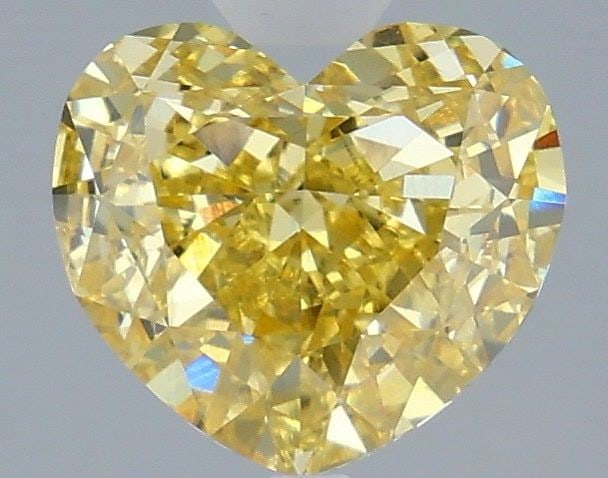 Loose Diamond - HEART 3.08ct Fancy Vivid Yellow VVS2: Loose Diamond - HEART 3.08ct Fancy Vivid Yellow VVS2 Source: This is a real non-mined Diamond that has been grown in a lab Shape: HEART Carats: 3.08 Color: Fancy Vivid Yellow Certification: IGI Video: