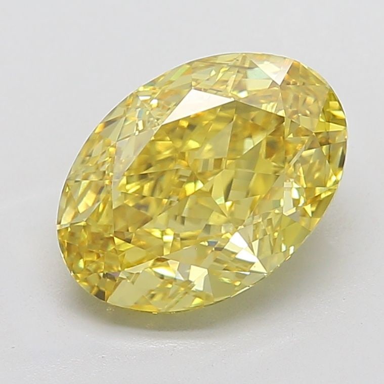 Loose Diamond - OVAL 5.6ct Fancy Vivid Yellow VS1: Loose Diamond - OVAL 5.6ct Fancy Vivid Yellow VS1 Source: This is a real non-mined Diamond that has been grown in a lab Shape: OVAL Carats: 5.6 Color: Fancy Vivid Yellow Certification: IGI Video: