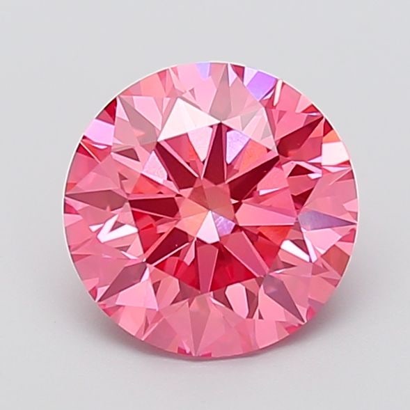 Ideal Loose Diamond - ROUND 2.57ct Fancy Vivid Pink VVS2: Ideal Loose Diamond - ROUND 2.57ct Fancy Vivid Pink VVS2 Source: This is a real non-mined Diamond that has been grown in a lab Shape: ROUND Carats: 2.57 Color: Fancy Vivid Pink Certification: IGI Vide