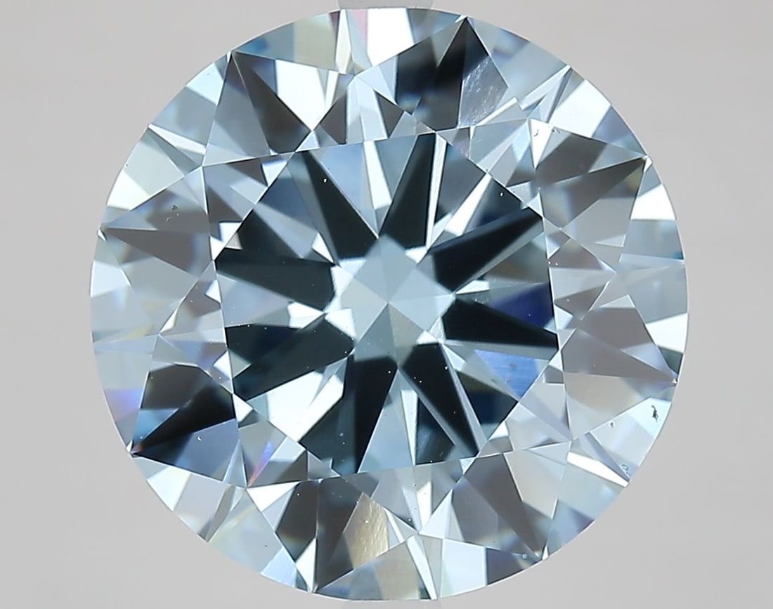 Ideal Loose Diamond - ROUND 8.62ct Fancy Vivid Blue VS1: Ideal Loose Diamond - ROUND 8.62ct Fancy Vivid Blue VS1 Source: This is a real non-mined Diamond that has been grown in a lab Shape: ROUND Carats: 8.62 Color: Fancy Vivid Blue Certification: IGI Video
