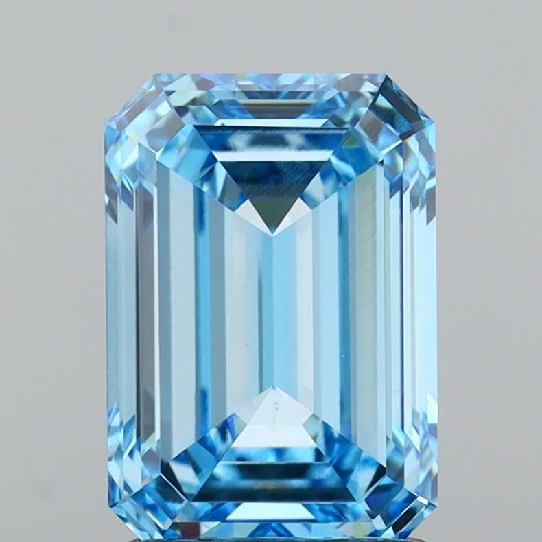 Loose Diamond - EMERALD 2.28ct Fancy Intense Blue VS1: Loose Diamond - EMERALD 2.28ct Fancy Intense Blue VS1 Source: This is a real non-mined Diamond that has been grown in a lab Shape: EMERALD Carats: 2.28 Color: Fancy Intense Blue Certification: IGI Vid