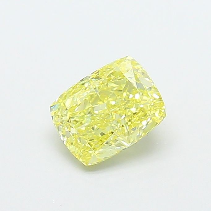 Loose Diamond - CUSHION MODIFIED 1.03ct Fancy Intense Yellow VS1: Loose Diamond - CUSHION MODIFIED 1.03ct Fancy Intense Yellow VS1 Source: This is a real non-mined Diamond that has been grown in a lab Shape: CUSHION MODIFIED Carats: 1.03 Color: Fancy Intense Yellow 