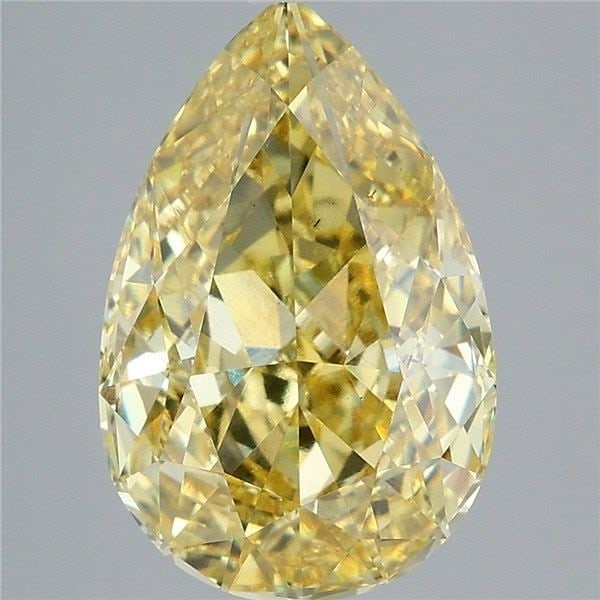 Loose Diamond - PEAR 6.03ct Fancy Vivid Yellow VS2: Loose Diamond - PEAR 6.03ct Fancy Vivid Yellow VS2 Source: This is a real non-mined Diamond that has been grown in a lab Shape: PEAR Carats: 6.03 Color: Fancy Vivid Yellow Certification: IGI Video: