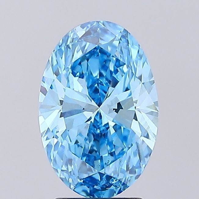 Loose Diamond - OVAL 2.59ct Fancy Vivid Blue VS2: Loose Diamond - OVAL 2.59ct Fancy Vivid Blue VS2 Source: This is a real non-mined Diamond that has been grown in a lab Shape: OVAL Carats: 2.59 Color: Fancy Vivid Blue Certification: IGI Video: