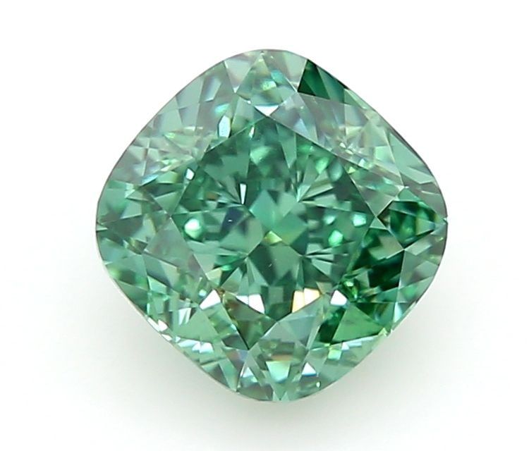 Loose Diamond - CUSHION MODIFIED 1.02ct Fancy Vivid Green VVS2: Loose Diamond - CUSHION MODIFIED 1.02ct Fancy Vivid Green VVS2 Source: This is a real non-mined Diamond that has been grown in a lab Shape: CUSHION MODIFIED Carats: 1.02 Color: Fancy Vivid Green