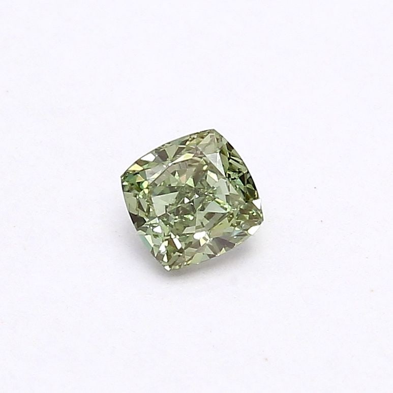 Loose Diamond - CUSHION BRILLIANT 0.4ct Fancy Vivid Green VVS2: Loose Diamond - CUSHION BRILLIANT 0.4ct Fancy Vivid Green VVS2 Source: This is a real non-mined Diamond that has been grown in a lab Shape: CUSHION BRILLIANT Carats: 0.4 Color: Fancy Vivid Green Certi
