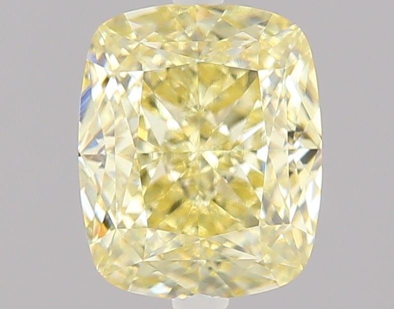 Loose Diamond - CUSHION MODIFIED 2.02ct Fancy Yellow VVS1: Loose Diamond - CUSHION MODIFIED 2.02ct Fancy Yellow VVS1 Source: This is a real non-mined Diamond that has been grown in a lab Shape: CUSHION MODIFIED Carats: 2.02 Color: Fancy Yellow Certification: 