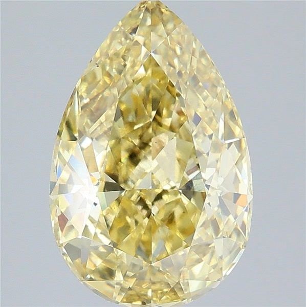 Loose Diamond - PEAR 4.09ct Fancy Intense Yellow VS2: Loose Diamond - PEAR 4.09ct Fancy Intense Yellow VS2 Source: This is a real non-mined Diamond that has been grown in a lab Shape: PEAR Carats: 4.09 Color: Fancy Intense Yellow Certification: IGI