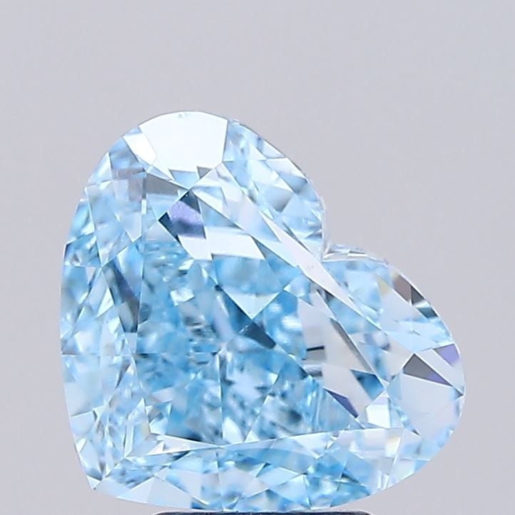 Loose Diamond - HEART 5.03ct Fancy Vivid Blue VS1: Loose Diamond - HEART 5.03ct Fancy Vivid Blue VS1 Source: This is a real non-mined Diamond that has been grown in a lab Shape: HEART Carats: 5.03 Color: Fancy Vivid Blue Certification: IGI Video: