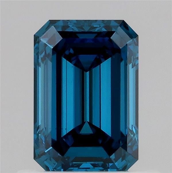 Loose Diamond - EMERALD 0.75ct Fancy Vivid Blue VVS2: Loose Diamond - EMERALD 0.75ct Fancy Vivid Blue VVS2 Source: This is a real non-mined Diamond that has been grown in a lab Shape: EMERALD Carats: 0.75 Color: Fancy Vivid Blue Certification: IGI Video: