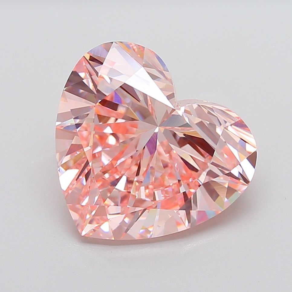 Loose Diamond - HEART 11.0ct Fancy Vivid Pink VS1: Loose Diamond - HEART 11.0ct Fancy Vivid Pink VS1 Source: This is a real non-mined Diamond that has been grown in a lab Shape: HEART Carats: 11.0 Color: Fancy Vivid Pink Certification: IGI Video: