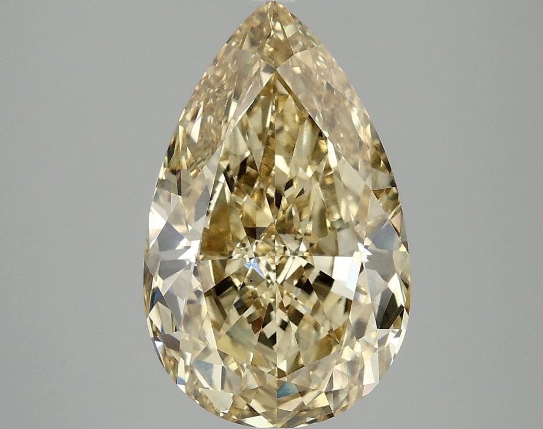 Loose Diamond - PEAR 5.08ct Fancy Intense Yellow SI1: Loose Diamond - PEAR 5.08ct Fancy Intense Yellow SI1 Source: This is a real non-mined Diamond that has been grown in a lab Shape: PEAR Carats: 5.08 Color: Fancy Intense Yellow Certification: IGI Video
