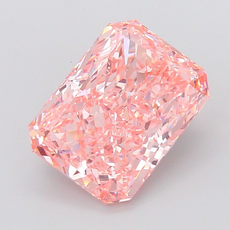 Loose Diamond - RADIANT 15.53ct Fancy Vivid Pink VS1: Loose Diamond - RADIANT 15.53ct Fancy Vivid Pink VS1 Source: This is a real non-mined Diamond that has been grown in a lab Shape: RADIANT Carats: 15.53 Color: Fancy Vivid Pink Certification: IGI Video