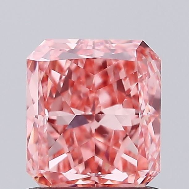 Loose Diamond - RADIANT 1.0ct Fancy Vivid Pink VS1: Loose Diamond - RADIANT 1.0ct Fancy Vivid Pink VS1 Source: This is a real non-mined Diamond that has been grown in a lab Shape: RADIANT Carats: 1.0 Color: Fancy Vivid Pink Certification: IGI Video: