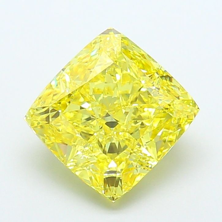 Loose Diamond - CUSHION MODIFIED 5.03ct Fancy Vivid Yellow VS2: Loose Diamond - CUSHION MODIFIED 5.03ct Fancy Vivid Yellow VS2 Source: This is a real non-mined Diamond that has been grown in a lab Shape: CUSHION MODIFIED Carats: 5.03 Color: Fancy Vivid Yellow Cert