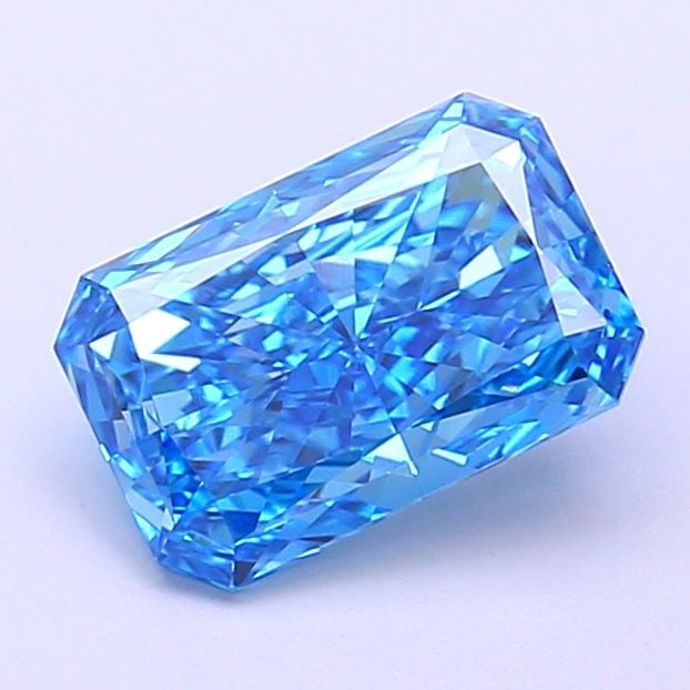 Loose Diamond - RADIANT 1.52ct Fancy Vivid Blue VVS2: Loose Diamond - RADIANT 1.52ct Fancy Vivid Blue VVS2 Source: This is a real non-mined Diamond that has been grown in a lab Shape: RADIANT Carats: 1.52 Color: Fancy Vivid Blue Certification: IGI Video:
