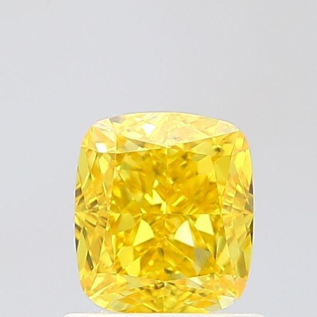 Loose Diamond - CUSHION MODIFIED 1.01ct Fancy Vivid Yellow VVS1: Loose Diamond - CUSHION MODIFIED 1.01ct Fancy Vivid Yellow VVS1 Source: This is a real non-mined Diamond that has been grown in a lab Shape: CUSHION MODIFIED Carats: 1.01 Color: Fancy Vivid Yellow Cer