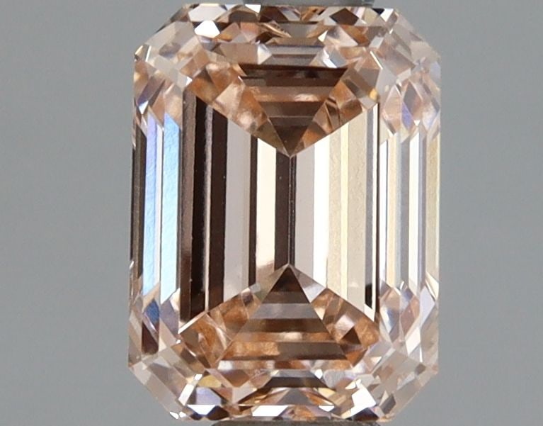 Loose Diamond - EMERALD 1.16ct Fancy Light Orangey Pink VS1: Loose Diamond - EMERALD 1.16ct Fancy Light Orangey Pink VS1 Source: This is a real non-mined Diamond that has been grown in a lab Shape: EMERALD Carats: 1.16 Color: Fancy Light Orangey Pink Certificat