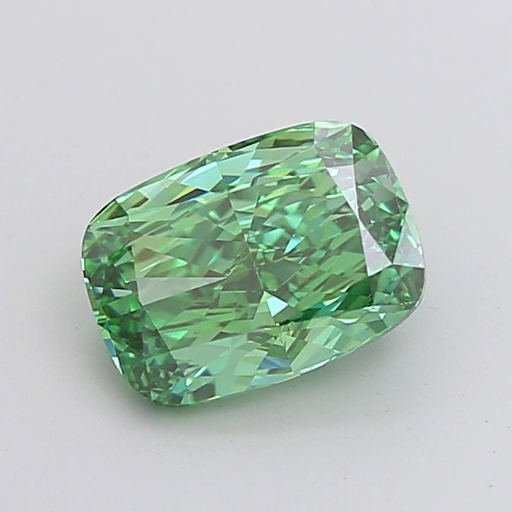 Loose Diamond - CUSHION MODIFIED 3.28ct Fancy Vivid Green VS1: Loose Diamond - CUSHION MODIFIED 3.28ct Fancy Vivid Green VS1 Source: This is a real non-mined Diamond that has been grown in a lab Shape: CUSHION MODIFIED Carats: 3.28 Color: Fancy Vivid Green