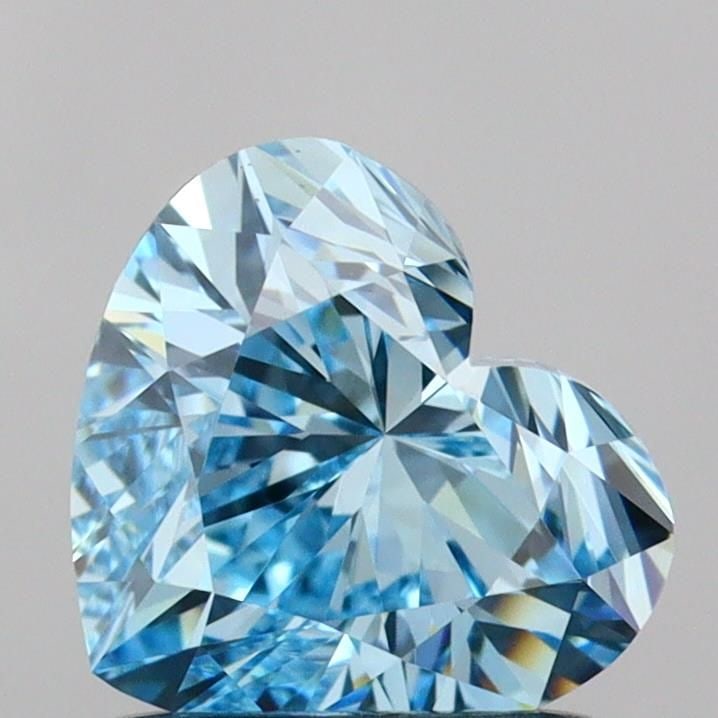 Loose Diamond - HEART 1.0ct Fancy Vivid Blue VVS2: Loose Diamond - HEART 1.0ct Fancy Vivid Blue VVS2 Source: This is a real non-mined Diamond that has been grown in a lab Shape: HEART Carats: 1.0 Color: Fancy Vivid Blue Certification: IGI Additional