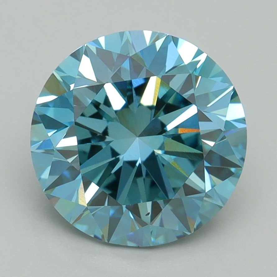 Loose Diamond - ROUND 3.15ct Fancy Vivid Blue VS1: Loose Diamond - ROUND 3.15ct Fancy Vivid Blue VS1 Source: This is a real non-mined Diamond that has been grown in a lab Shape: ROUND Carats: 3.15 Color: Fancy Vivid Blue Certification: IGI Video: