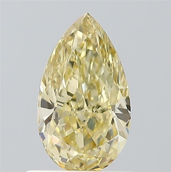 Loose Diamond - PEAR 0.88ct Fancy Light Yellow VVS2: Loose Diamond - PEAR 0.88ct Fancy Light Yellow VVS2 Source: This is a real non-mined Diamond that has been grown in a lab Shape: PEAR Carats: 0.88 Color: Fancy Light Yellow Certification: IGI Video: