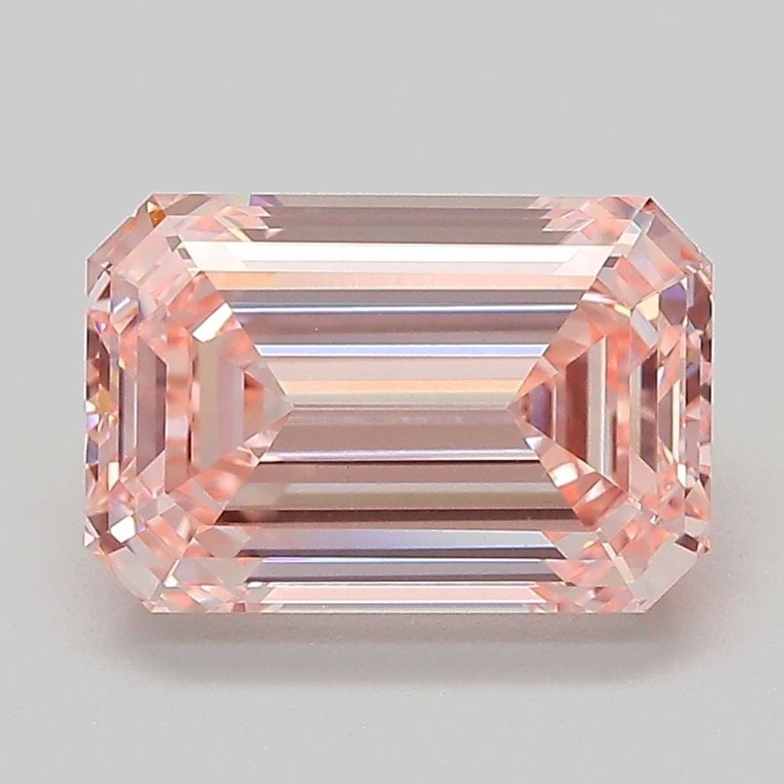 Loose Diamond - EMERALD 3.03ct Fancy Intense Pink VS1: Loose Diamond - EMERALD 3.03ct Fancy Intense Pink VS1 Source: This is a real non-mined Diamond that has been grown in a lab Shape: EMERALD Carats: 3.03 Color: Fancy Intense Pink Certification: IGI Add