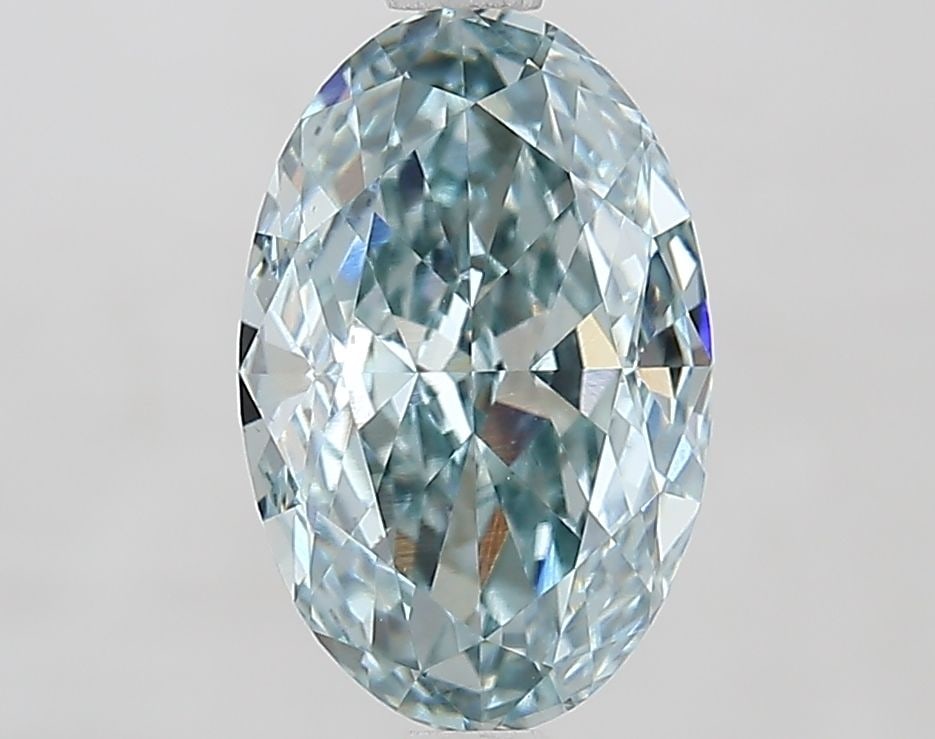 Loose Diamond - OVAL 2.53ct Fancy Vivid Green Blue VS1: Loose Diamond - OVAL 2.53ct Fancy Vivid Green Blue VS1 Source: This is a real non-mined Diamond that has been grown in a lab Shape: OVAL Carats: 2.53 Color: Fancy Vivid Green Blue Certification: IGI V