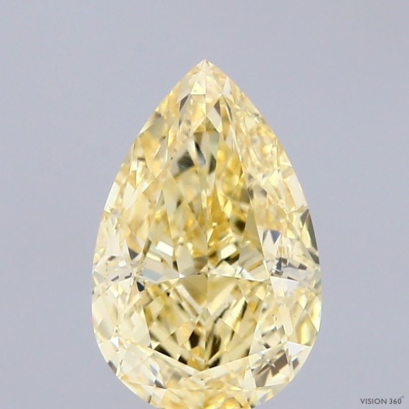 Loose Diamond - PEAR 2.51ct Fancy Intense Yellow SI1: Loose Diamond - PEAR 2.51ct Fancy Intense Yellow SI1 Source: This is a real non-mined Diamond that has been grown in a lab Shape: PEAR Carats: 2.51 Color: Fancy Intense Yellow Certification: IGI Addit