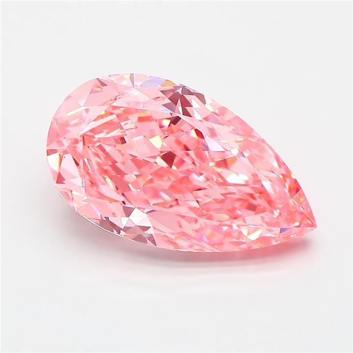 Loose Diamond - PEAR 4.54ct Fancy Vivid Pink VS1: Loose Diamond - PEAR 4.54ct Fancy Vivid Pink VS1 Source: This is a real non-mined Diamond that has been grown in a lab Shape: PEAR Carats: 4.54 Color: Fancy Vivid Pink Certification: IGI Video: Video