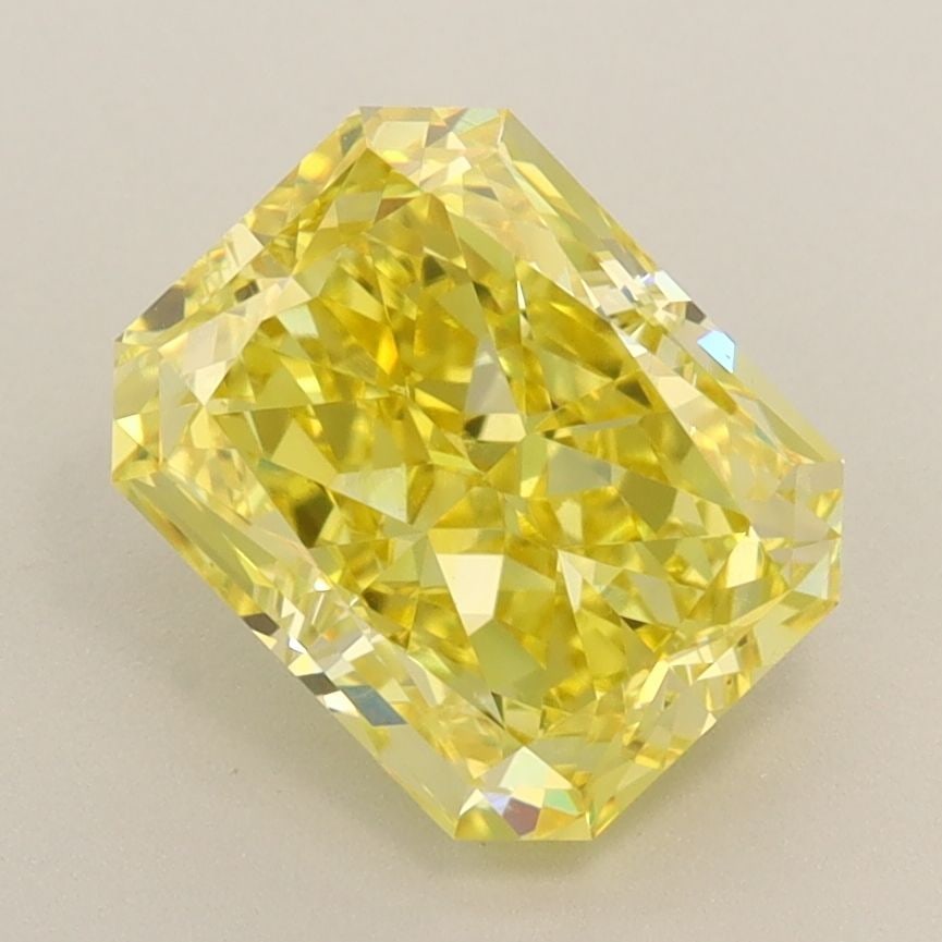 Loose Diamond - RADIANT 2.32ct Fancy Vivid Yellow VS1: Loose Diamond - RADIANT 2.32ct Fancy Vivid Yellow VS1 Source: This is a real non-mined Diamond that has been grown in a lab Shape: RADIANT Carats: 2.32 Color: Fancy Vivid Yellow Certification: IGI Vid